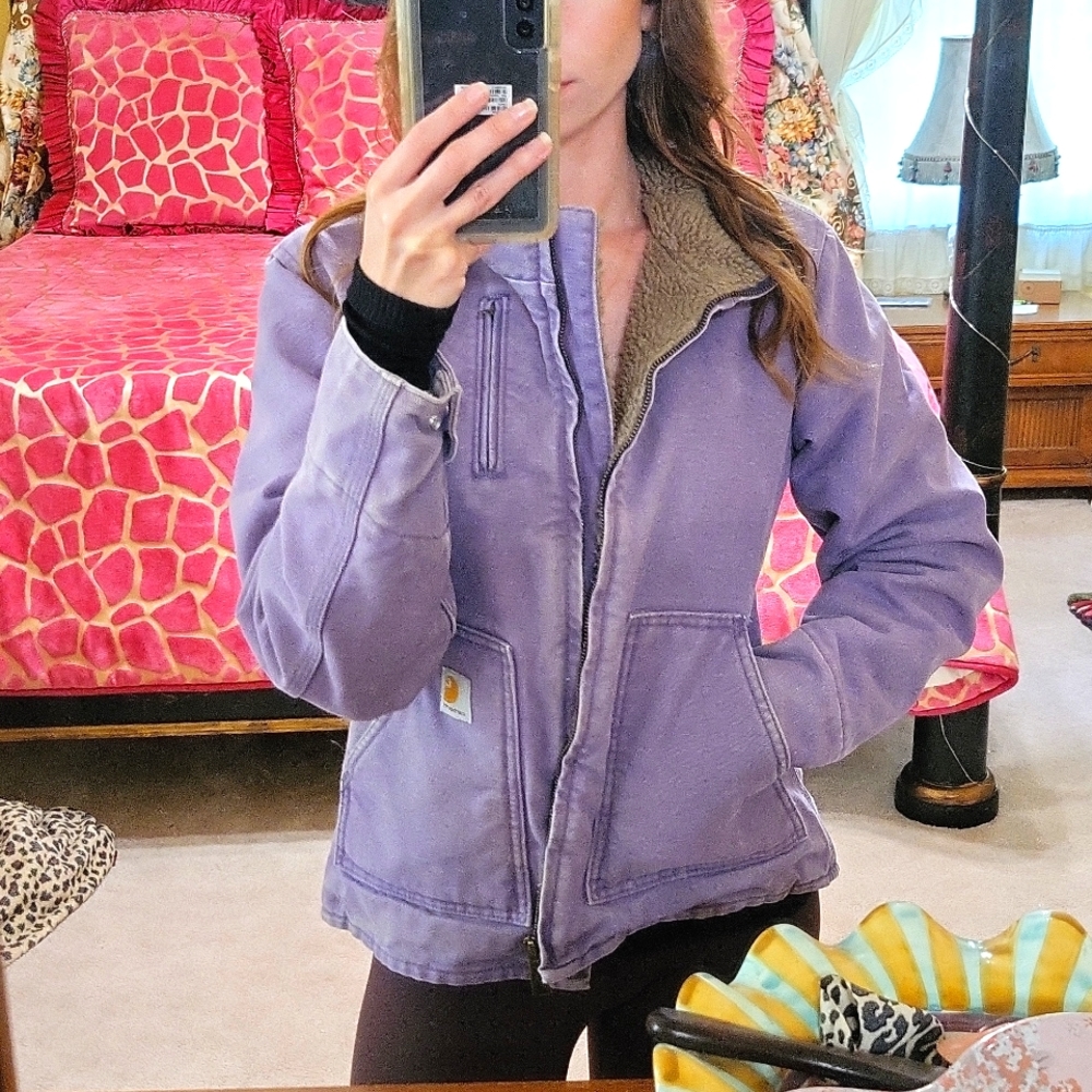 Carhartt women's sherpa jacket lavender